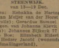 Steenwijk:  Burgelijke stand 19 dec 1940